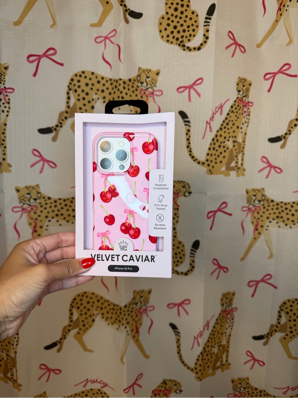 Velvet Caviar Pink Cherry iPhone 16 Pro Case with MagSafe